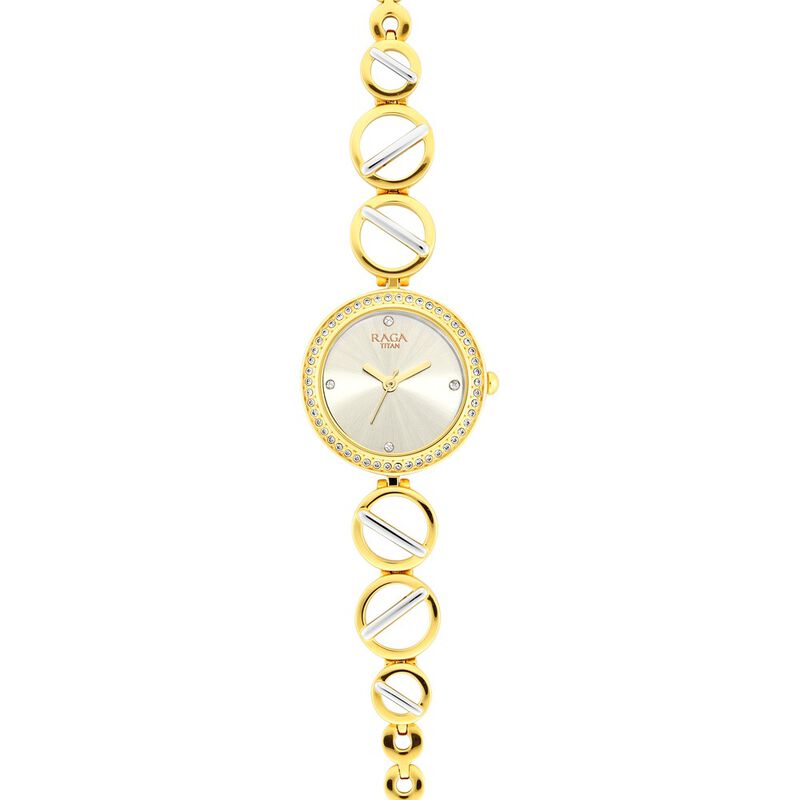 Titan Raga Viva Silver Dial Women Watch With Metal Strap NR2643BM01 - KRISHNA WATCH COMPANY