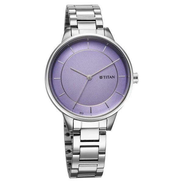 Titan Razzle Dazzle Quartz Analog Mauve Dial Watch For Women - 2648SM12 - KRISHNA WATCH COMPANY