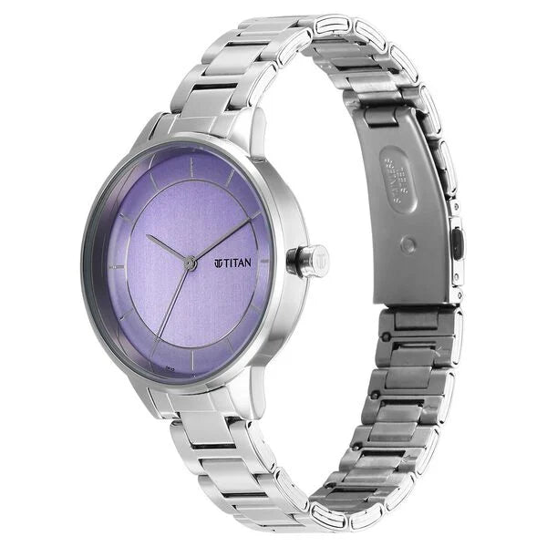 Titan Razzle Dazzle Quartz Analog Mauve Dial Watch For Women - 2648SM12 - KRISHNA WATCH COMPANY
