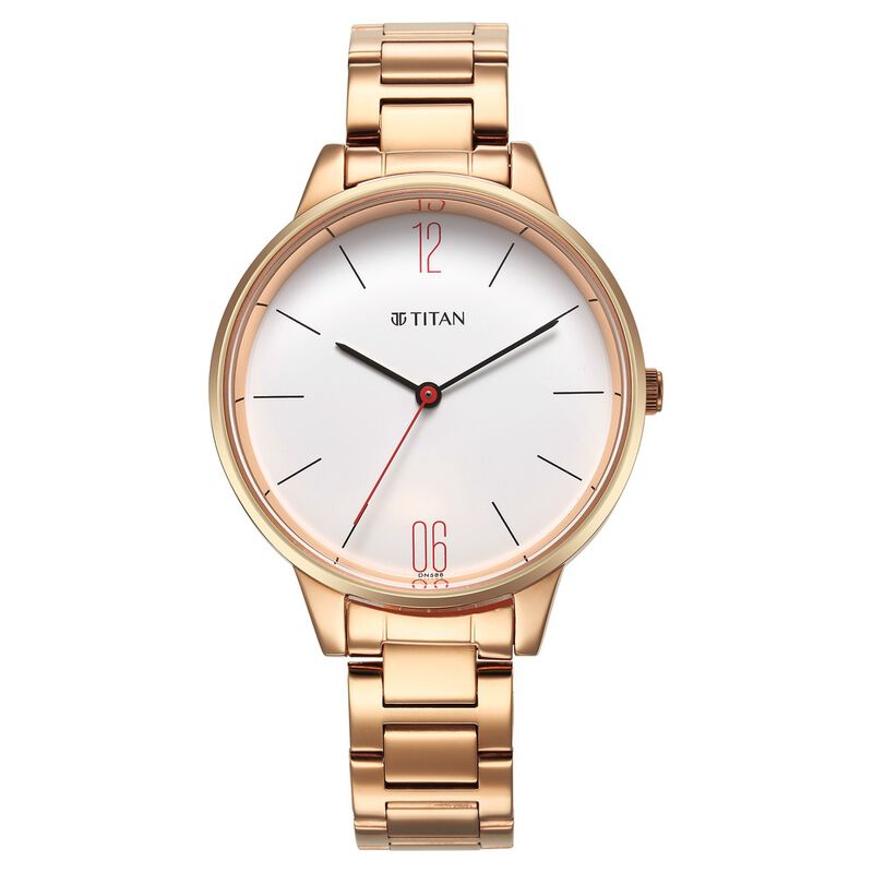 Titan Quartz Analog White Dial Watch for Women 2648WM03 - KRISHNA WATCH COMPANY