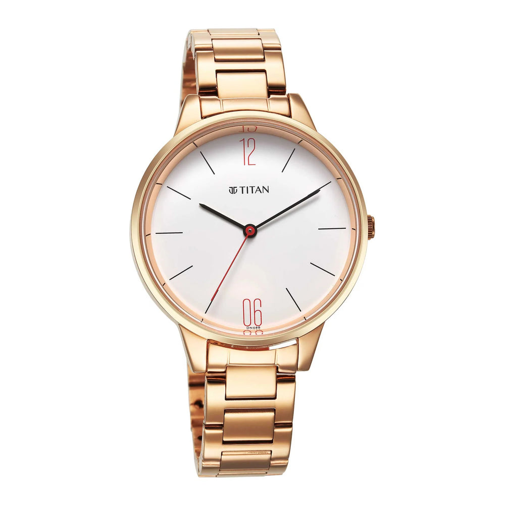 Titan Quartz Analog White Dial Watch for Women 2648WM03 - KRISHNA WATCH COMPANY
