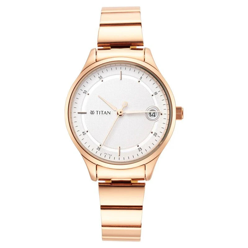 Titan Workwear Silver Dial Women Watch With Stainless Steel Strap 2649WM01