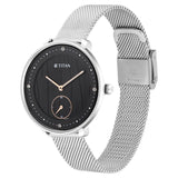 Titan Women's Svelte Black Multi-Function Watch with Metal Strap / 2651SM01