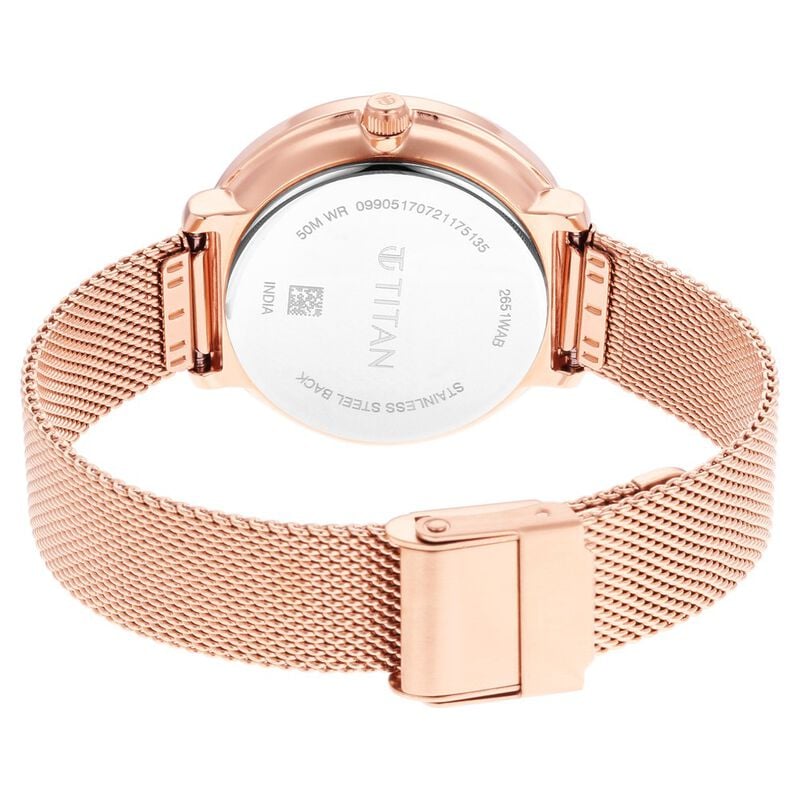 Titan Womens's Svelte Silver: Multi-Function Watch Metal Strap - 2651WM02 - KRISHNA WATCH COMPANY