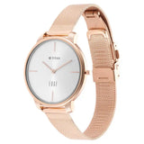 Titan Ladies Edge White Dial Rose Gold Stainless Steel Strap Watch 2654WM01 / NS2654WM01 - KRISHNA WATCH COMPANY
