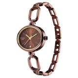 Titan Raga Viva Brown Dial Analog Metal Strap Watch for Women - 2667QM01