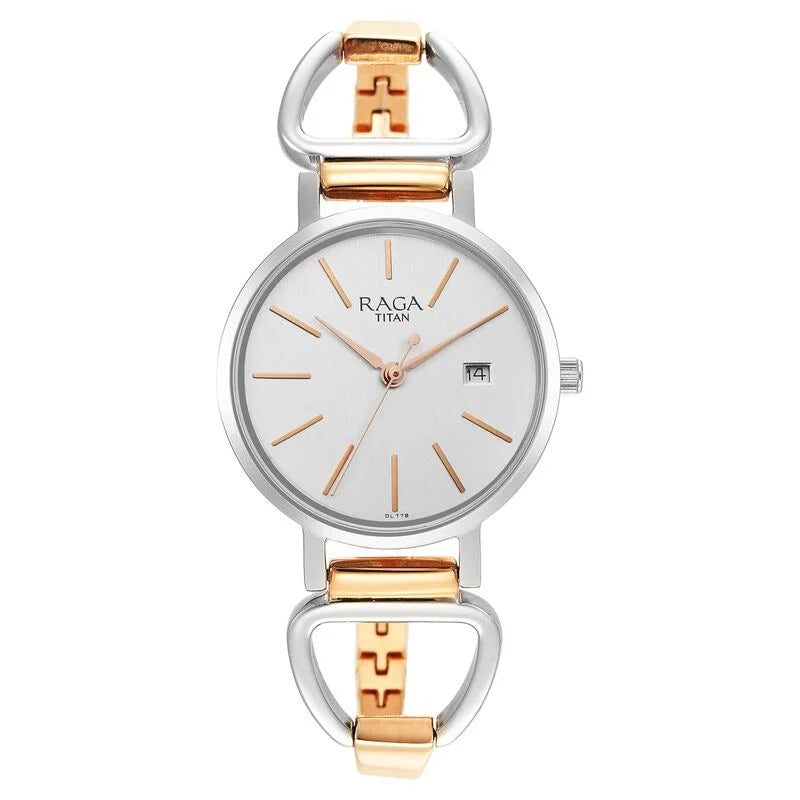 Titan Silver Dial Quartz Analog with Date Watch for Women / 2669KM01 - KRISHNA WATCH COMPANY