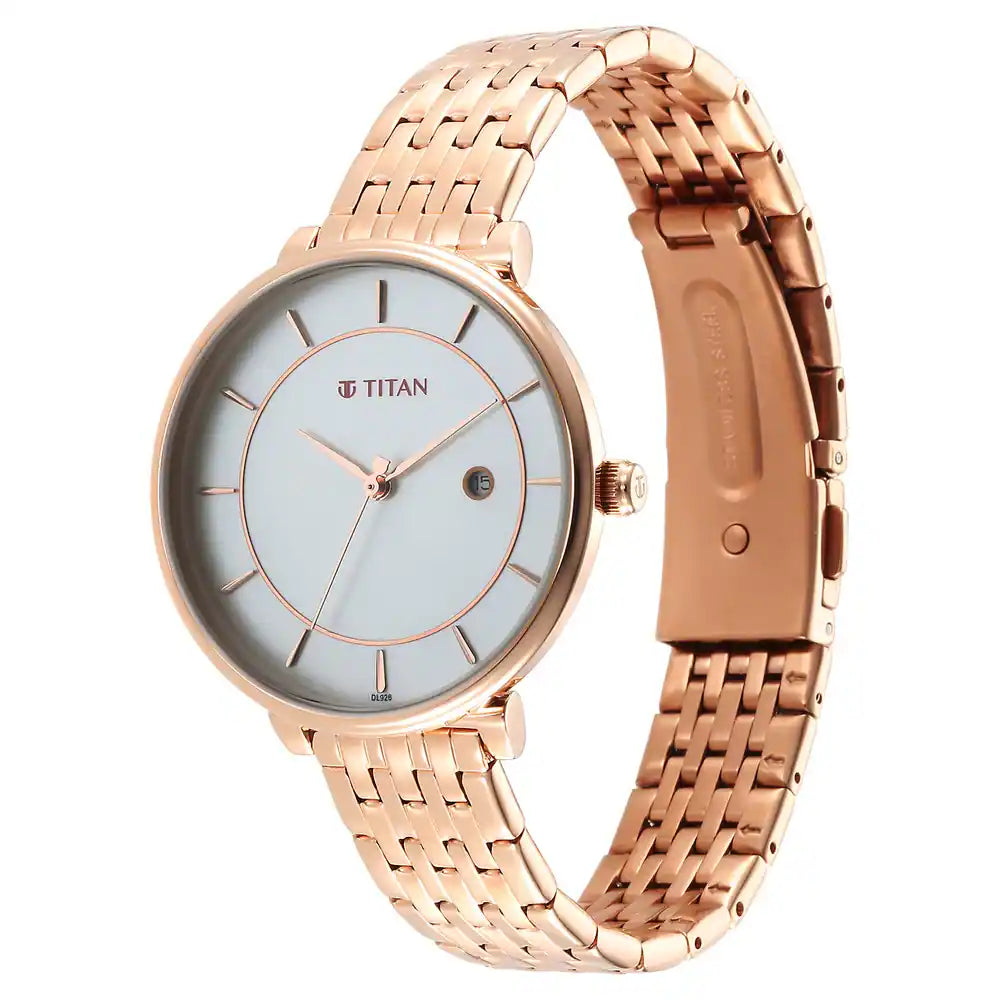 Titan Premium Workwear with White Dial Analog with Date Function 2673WM01 - KRISHNA WATCH COMPANY