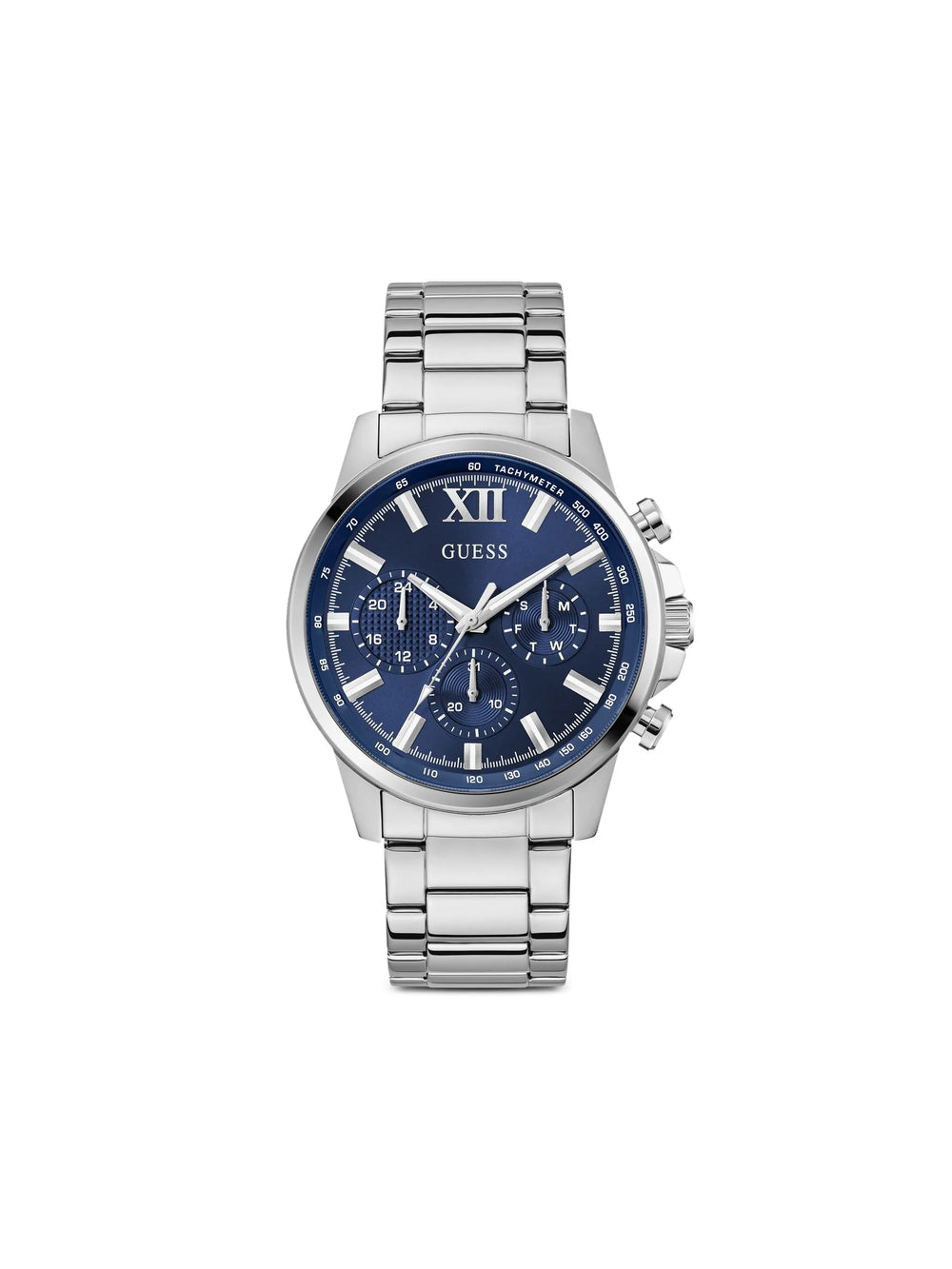 GUESS Mens Silver Tone Multi-function Watch GW0900G4 - KRISHNA WATCH COMPANY