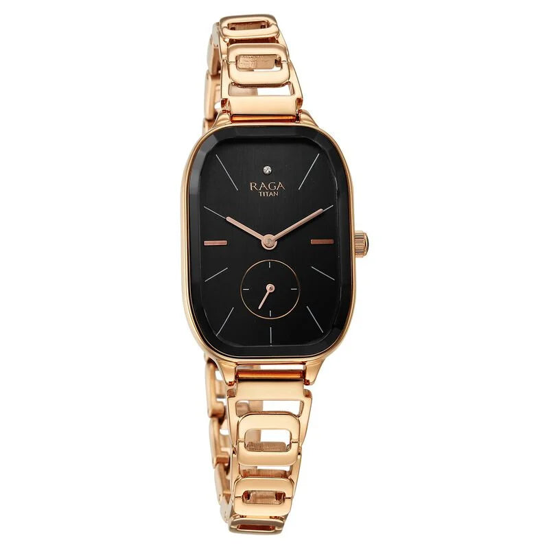 Titan Raga Chic Quartz Analog Black Dial Watch for Women - 2687WM01 - KRISHNA WATCH COMPANY