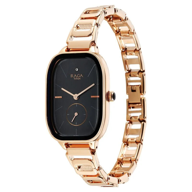Titan Raga Chic Quartz Analog Black Dial Watch for Women - 2687WM01 - KRISHNA WATCH COMPANY