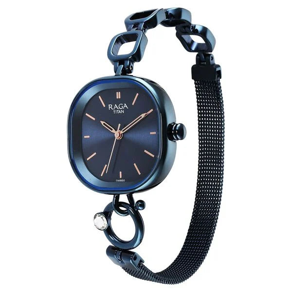 Titan Raga Delight Blue Dial Metals Strap Watch 2693QM01 - KRISHNA WATCH COMPANY