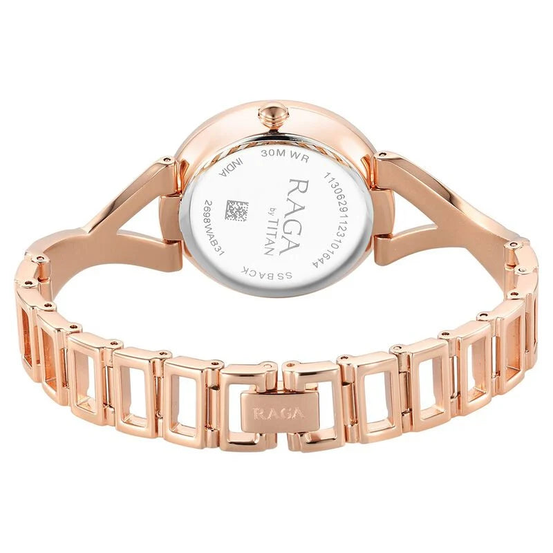 Titan Raga Chic Quartz Analog Rose Gold Dial Watch for Women - 2698WM01 - KRISHNA WATCH COMPANY