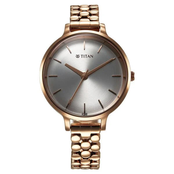 Titan Secluded Quartz Analog Silver Dial Metal Strap Watch For Women - 2709WM02 - KRISHNA WATCH COMPANY