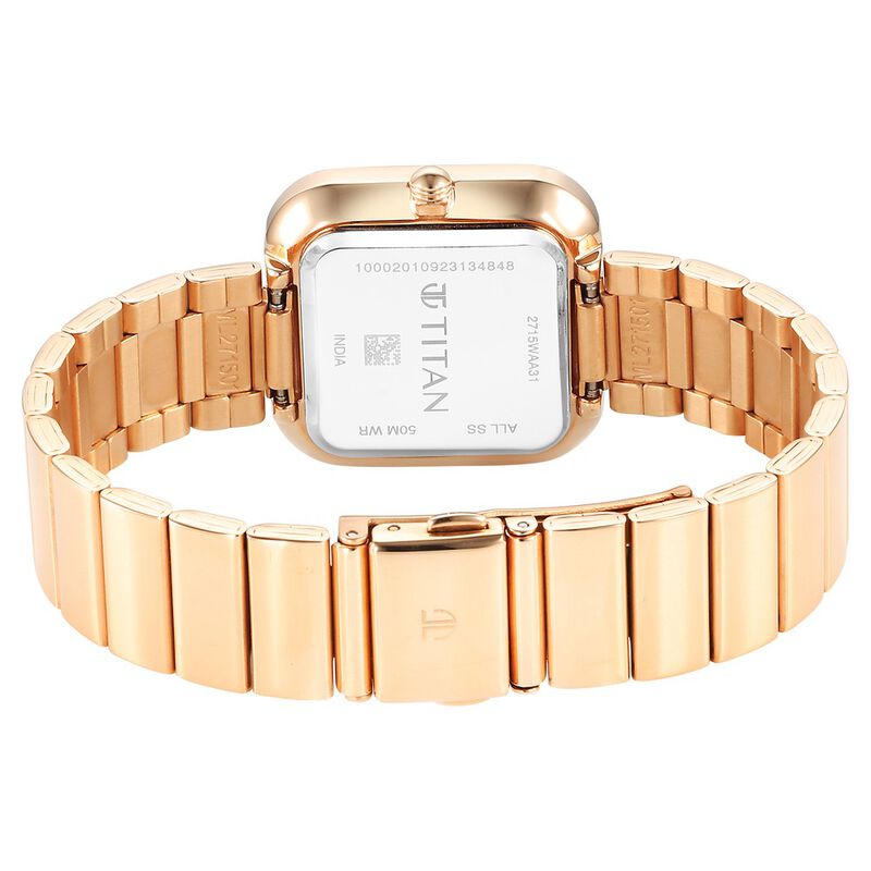 Titan Purple Stackables Quartz Analog White Dial Stainless Steel Strap Watch for Women 2715WM01F - KRISHNA WATCH COMPANY