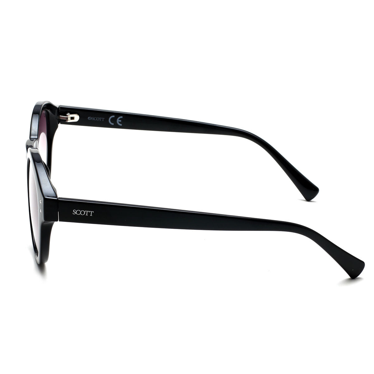 Scott Sunglasses Gradient Grey Lens Round Sunglass Black Frame -SC 2536 C1 - KRISHNA WATCH COMPANY