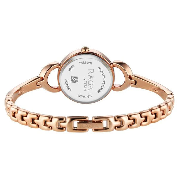 Titan Raga Rose Gold Dial Watch for Women - 2724WM01 - KRISHNA WATCH COMPANY