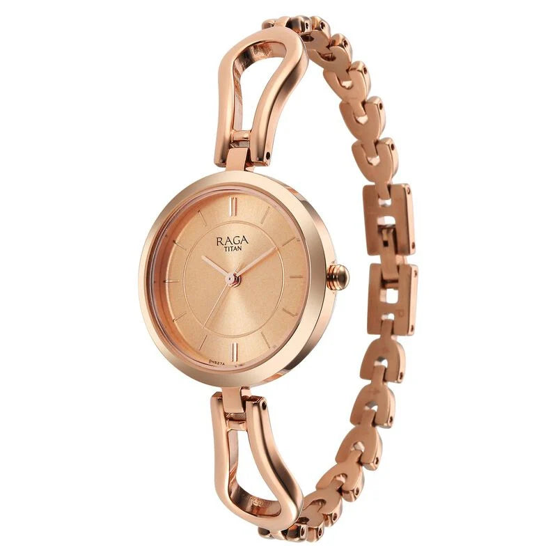 Titan Raga Rose Gold Dial Watch for Women - 2727WM01 - KRISHNA WATCH COMPANY