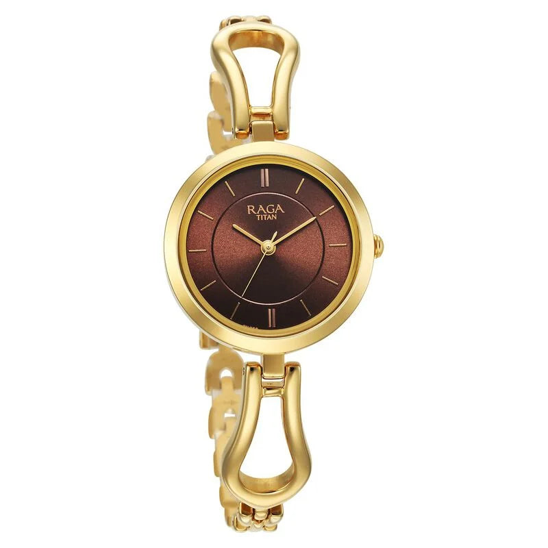 Titan Raga Champagne Dial Watch for Women - 2727YM01 - KRISHNA WATCH COMPANY