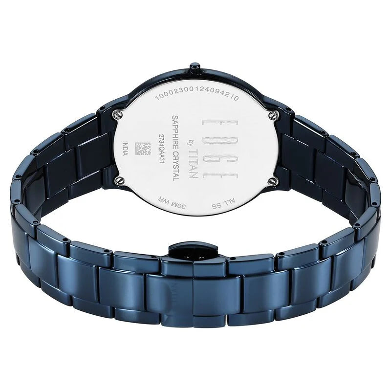 Titan Edge Metal Ladies Allure Quartz Analog Rich Mother Of Pearl Dial Stainless Steel Strap Watch For Women 2734QM01 - KRISHNA WATCH COMPANY