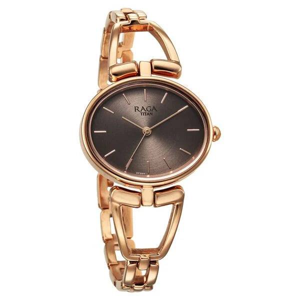 Titan Raga Ascend Quartz Analog Brown Dial With Rose Gold Color Women - 2748WM01 - KRISHNA WATCH COMPANY