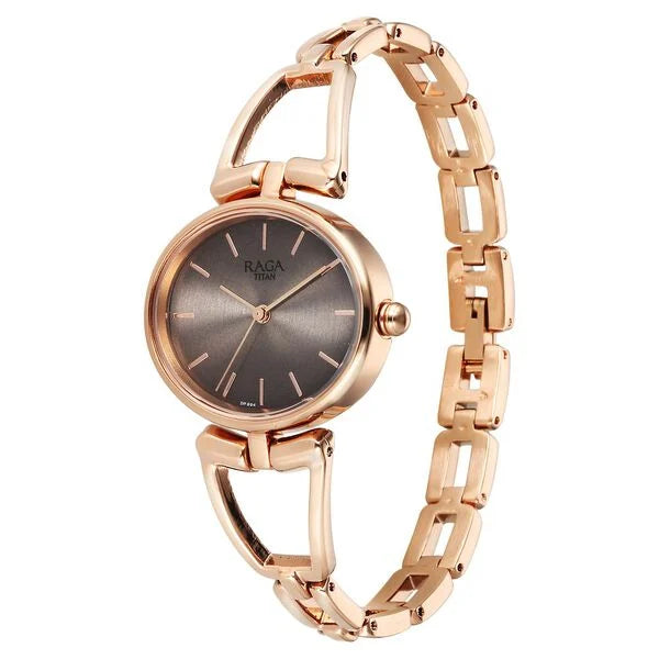 Titan Raga Ascend Quartz Analog Brown Dial With Rose Gold Color Women - 2748WM01 - KRISHNA WATCH COMPANY
