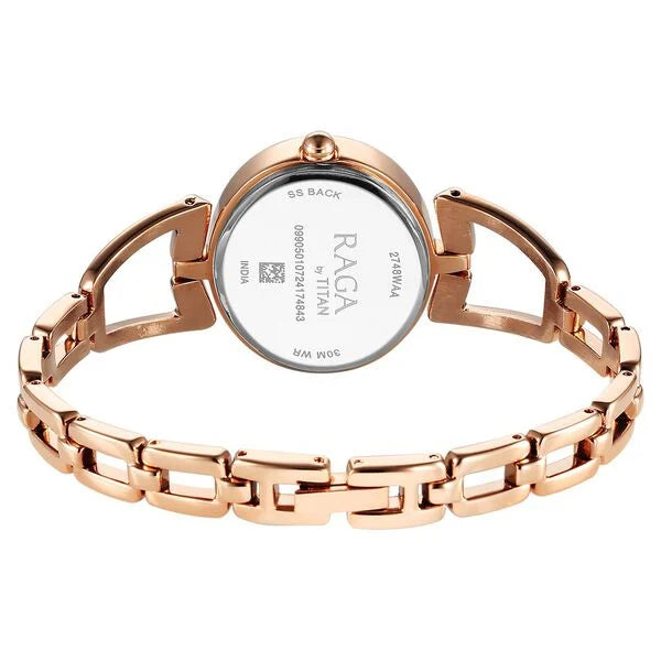 Titan Raga Ascend Quartz Analog Brown Dial With Rose Gold Color Women - 2748WM01 - KRISHNA WATCH COMPANY