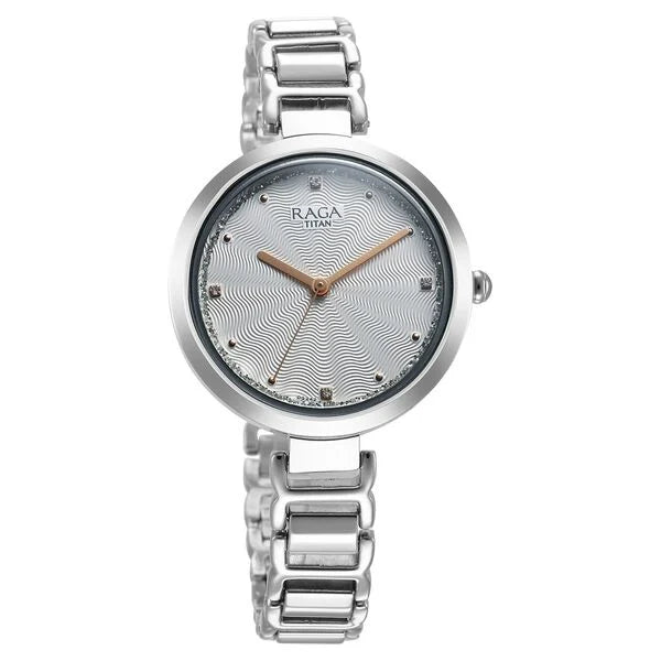 Titan Raga Memoirs Quartz Analog Silver Dial With Silver Color Metal Strap Watch For Women 2752sm01 - KRISHNA WATCH COMPANY