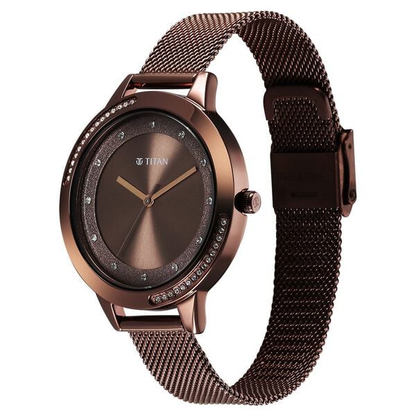 Titan Razzle Dazzle Quartz Watch For Women - 2764QM01 - KRISHNA WATCH COMPANY