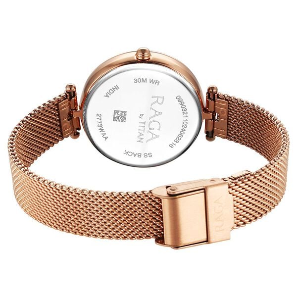 Titan Raga Showstopper Quartz Analog Pink Dial Metal Strap Watch For Women 2773wm01 - KRISHNA WATCH COMPANY