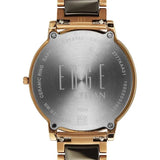 Titan Edge Melange Quartz Analog Brown Dial Rose Gold Steel & Ceramic Strap Watch For Women nu2777kd01