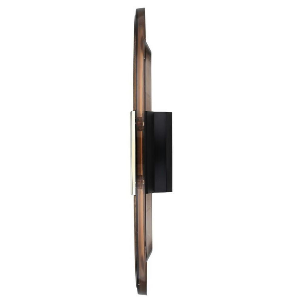 Titan Contemporary Brown Wall Clock with a partly Semi-transparent Dial - W0079PA02 - KRISHNA WATCH COMPANY