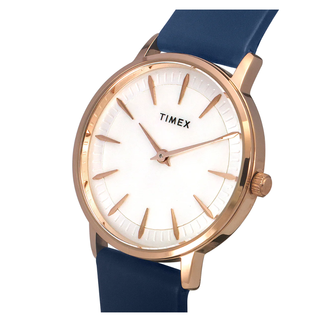 Timex Fashion Women's Mother Of Pearl Dial Round Case 2 Hands Function Watch -TWEL15605 - KRISHNA WATCH COMPANY