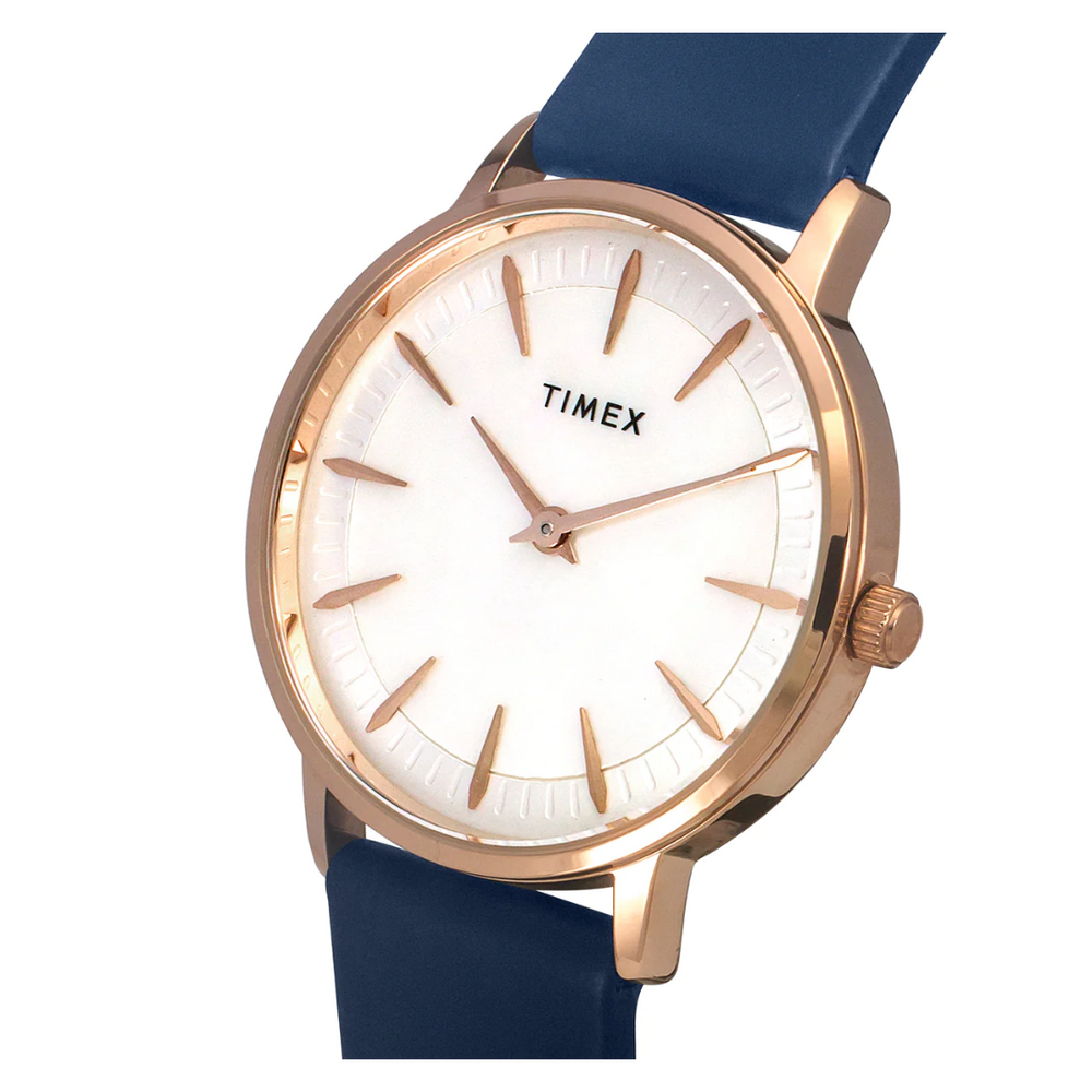 Timex Fashion Women's Mother Of Pearl Dial Round Case 2 Hands Function Watch -TWEL15605 - KRISHNA WATCH COMPANY