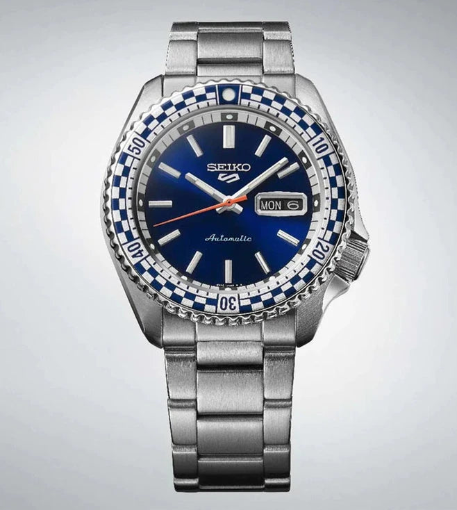 SEIKO Checker Flag Special Edition 5 Sports Automatic Watch for Men SRPK65K1 - KRISHNA WATCH COMPANY