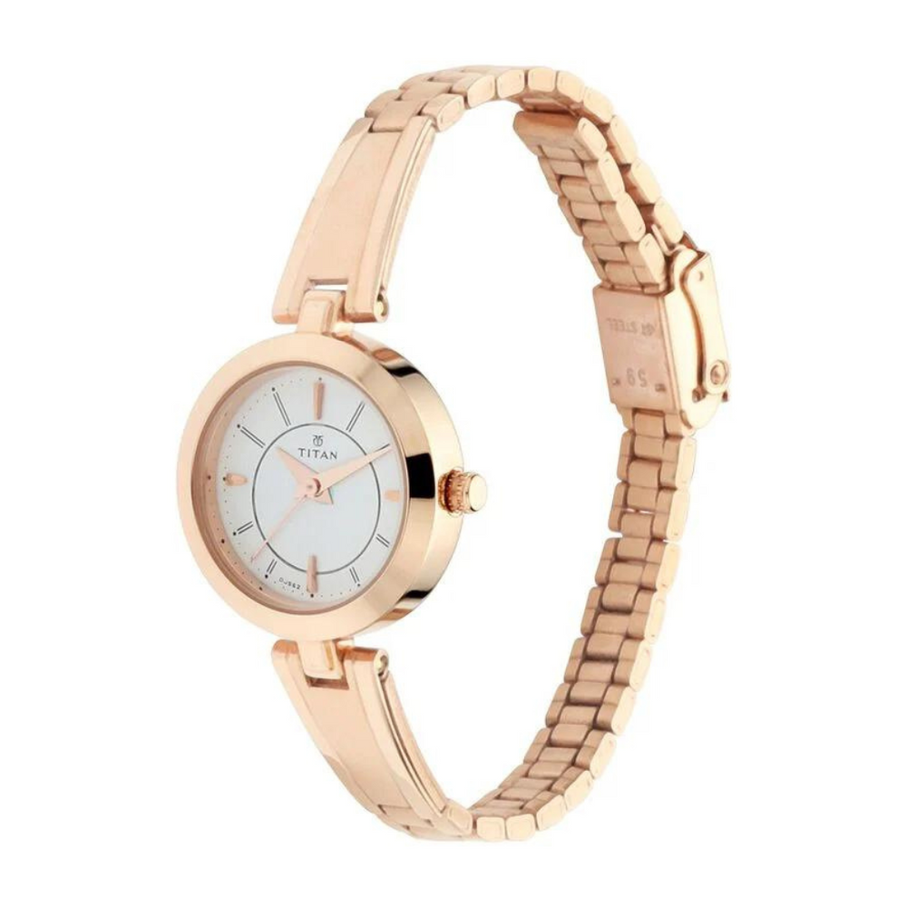 Titan Quartz Analog Silver Dial Metal Strap Watch for Women - 2598WM01 - KRISHNA WATCH COMPANY