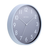 TITAN Contemporary Grey Sleek Wall Clock with Silent Sweep Technology - 29.5 cm x 29.5 cm (Medium) NBW0043PA01A - KRISHNA WATCH COMPANY