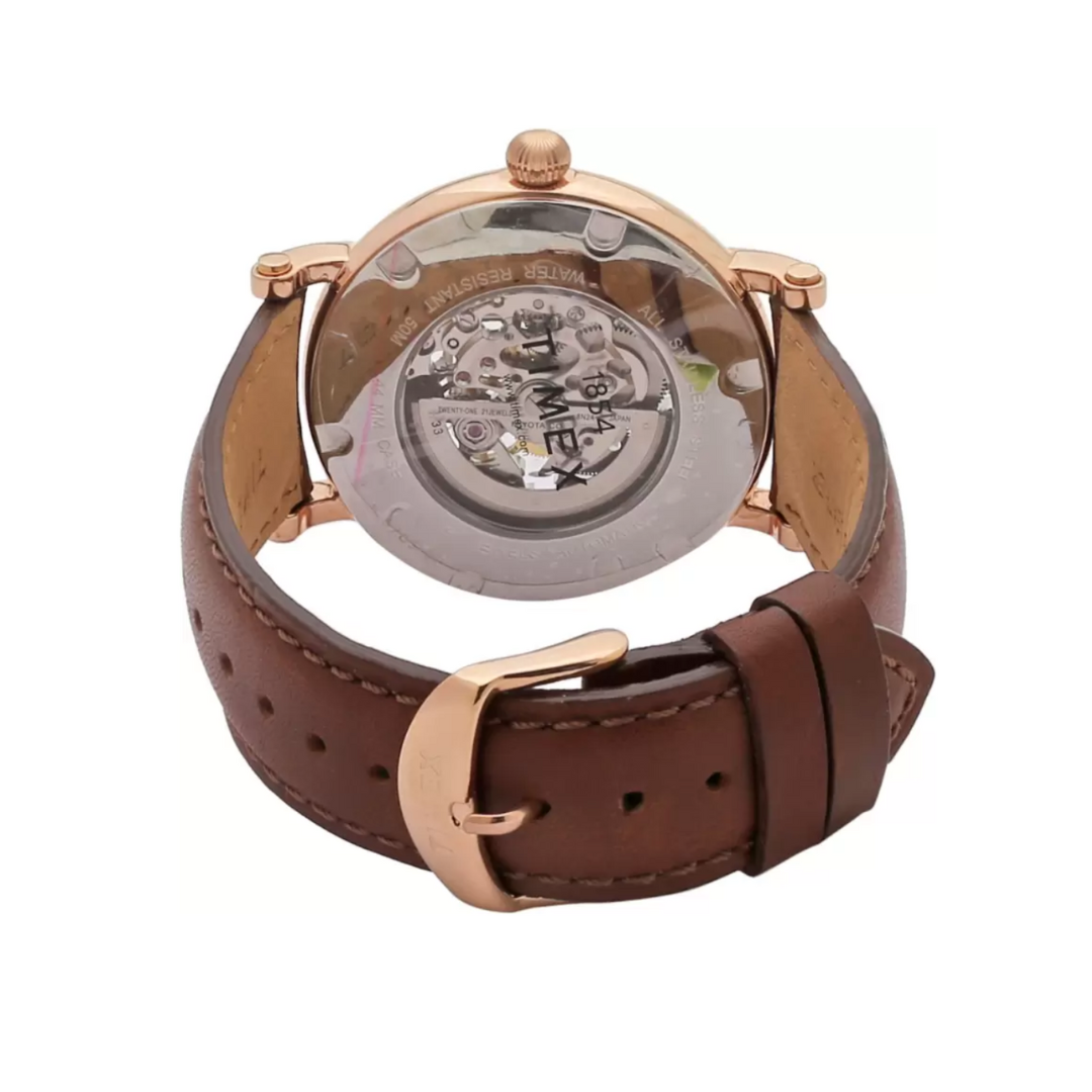 Timex E Class Men's Silver Dial Round Case Automatic Function Watch - TWEG16705 - KRISHNA WATCH COMPANY