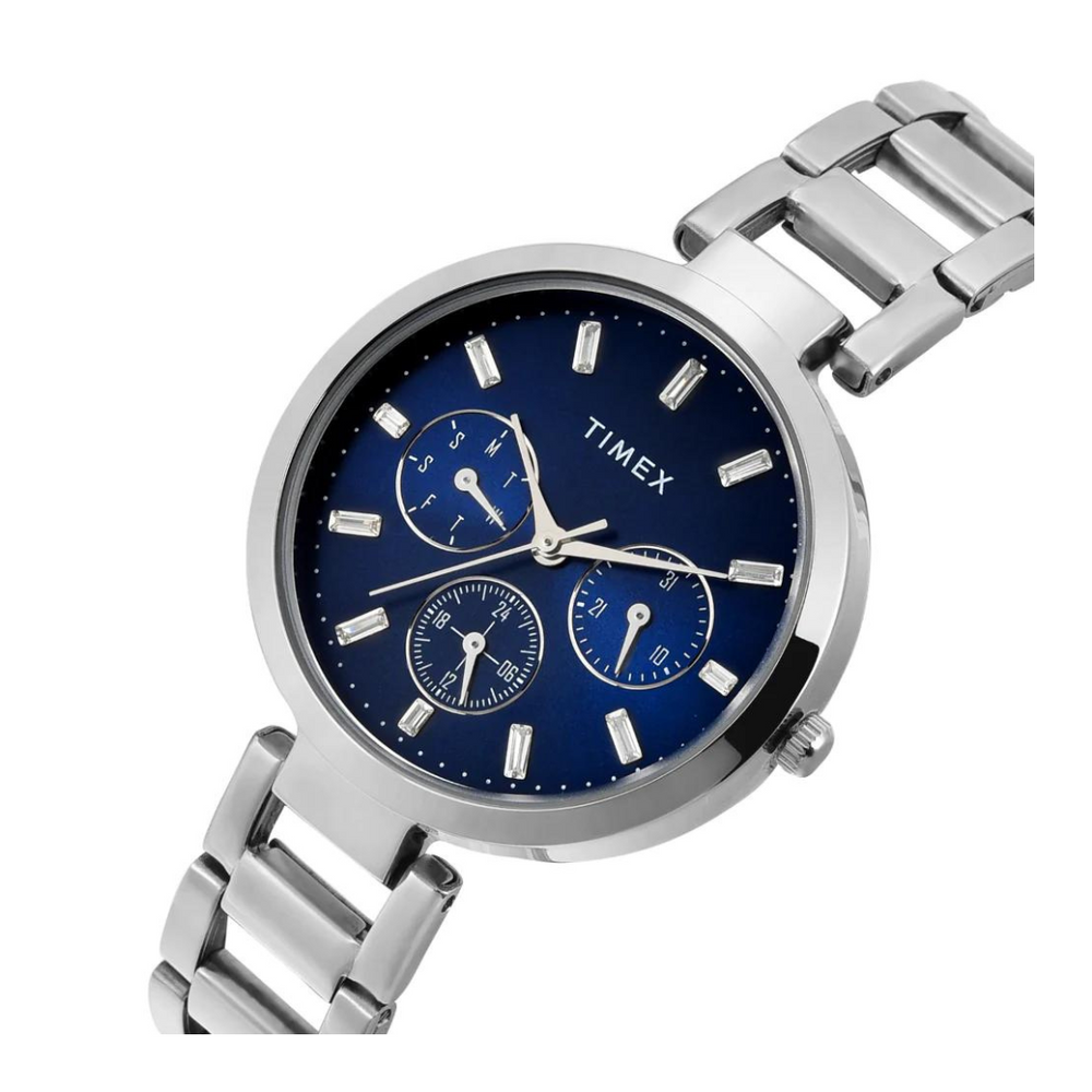 Timex Women Blue Round Multifunction Dial Watch- TW000X247 - KRISHNA WATCH COMPANY