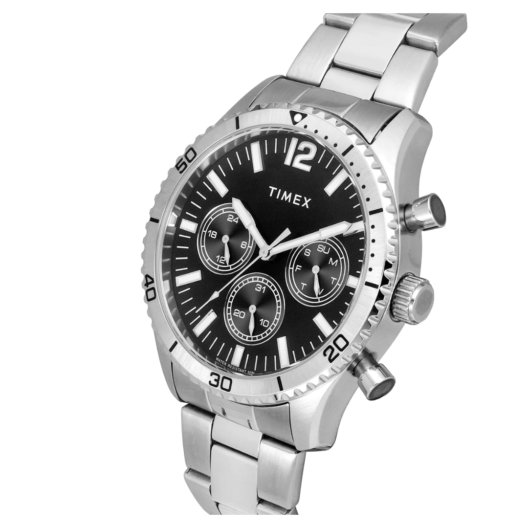 Timex E-Class Premium-Sport Collection Multifunction Men Analog Black Dial Coloured Quartz Watch - TWEG22200 - KRISHNA WATCH COMPANY