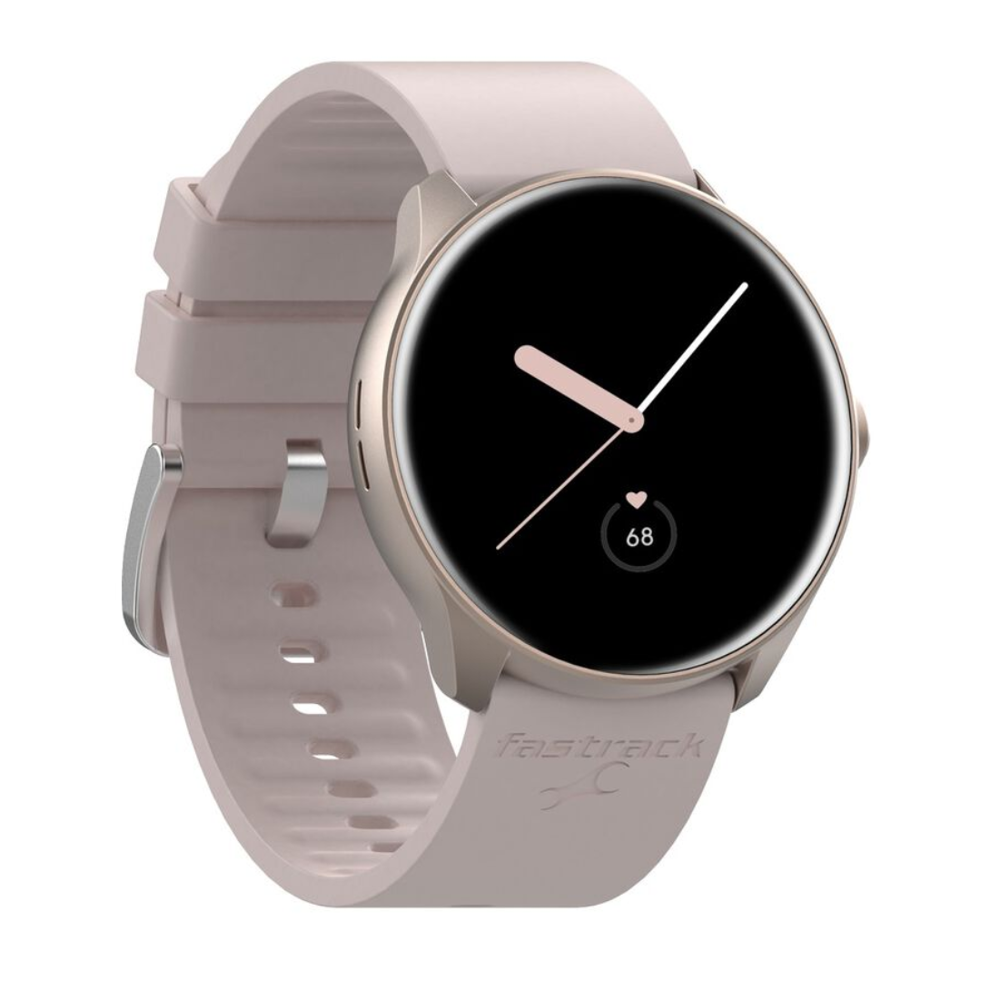 Fastrack Invoke Pro Smartwatch Pink - Enhanced Calling, Split-Screen Navigation, Water-Resistant 38094PP04