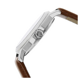 Titan Black Dial Brown Leather Strap Watch NP1730SL02