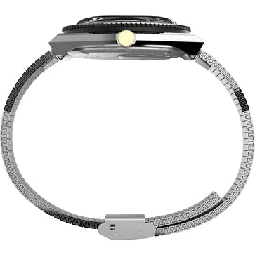 Timex 3 Hands Men's Analog Black Dial Coloured Quartz Watch, Round Dial With 38 Mm Case Width - TW2V18500U9 - KRISHNA WATCH COMPANY