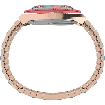 Timex 3 Hands Women's Analog Pink Dial Coloured Quartz Watch - TW2U81500UJ - KRISHNA WATCH COMPANY