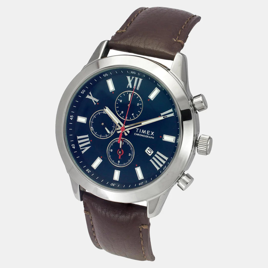 Men's Blue Round Chronograph Leather Watch TWEG18511 - KRISHNA WATCH COMPANY