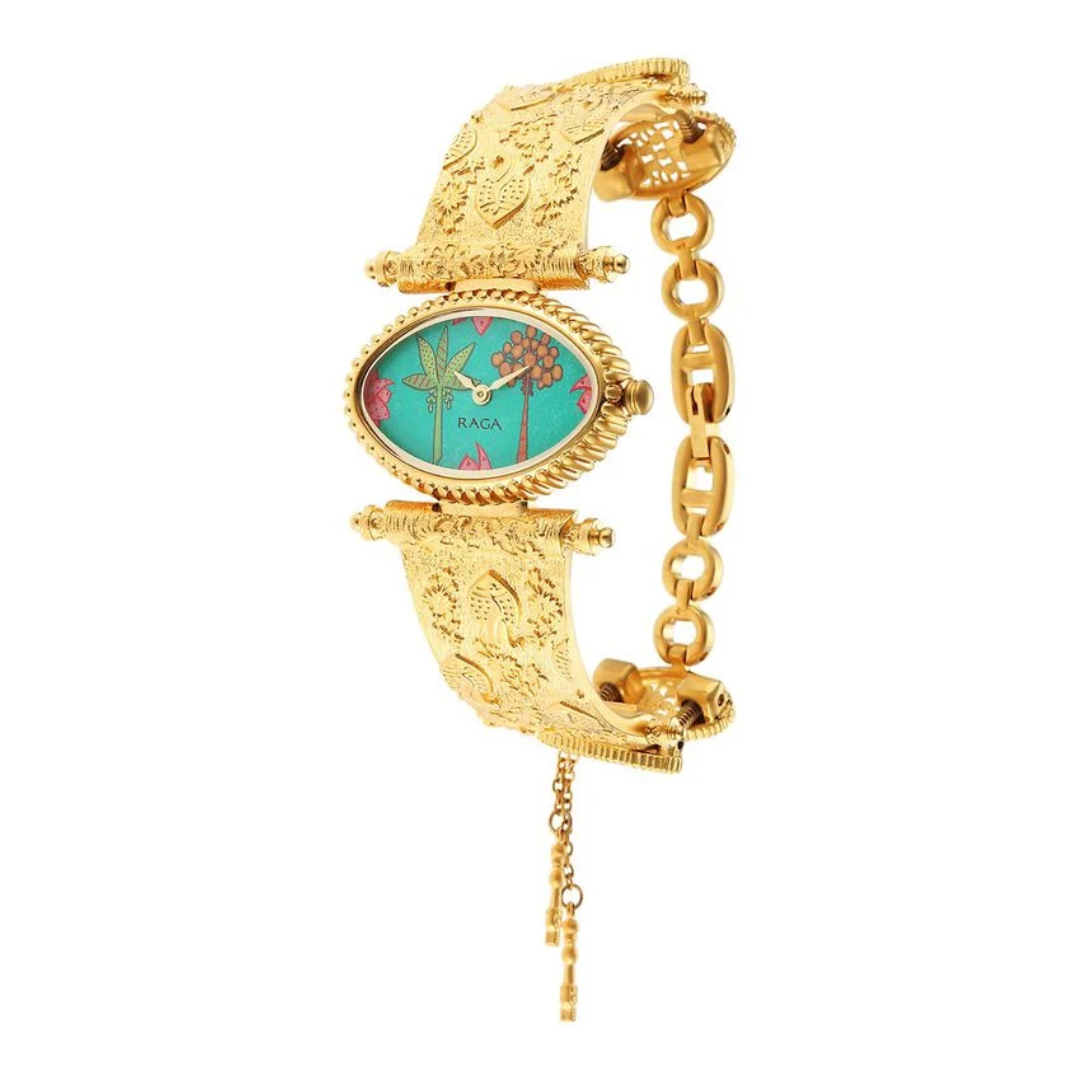 Titan Raga X Masaba Green Dial Women Watch With Metal Strap 95170YM01 - KRISHNA WATCH COMPANY