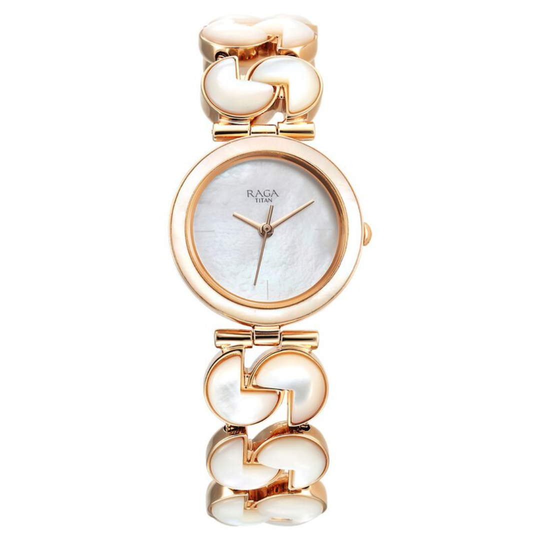 Titan Raga Power Pearls for Women - 95233WM01F - KRISHNA WATCH COMPANY