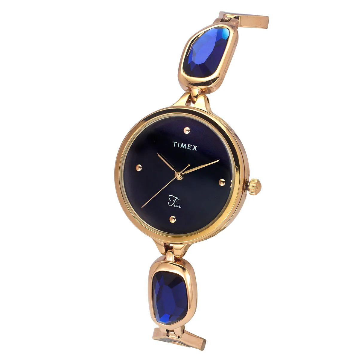 Timex Fria Women Blue Round Dial Analog Watch - TWEL15904 - KRISHNA WATCH COMPANY