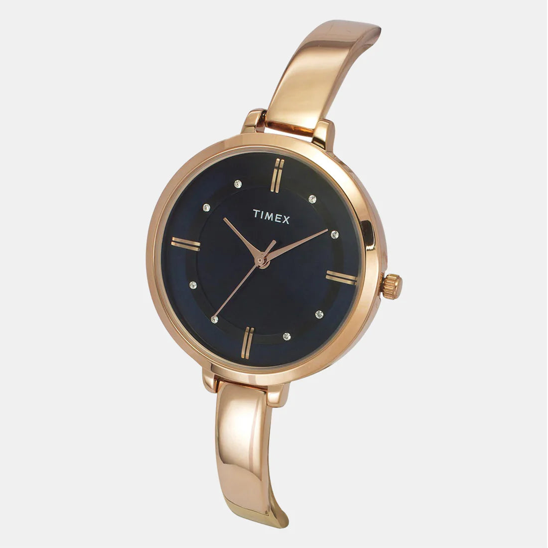 Timex Women Brass Embellished Dial & Bracelet Style Straps Analogue Watch TWEL12825 - KRISHNA WATCH COMPANY