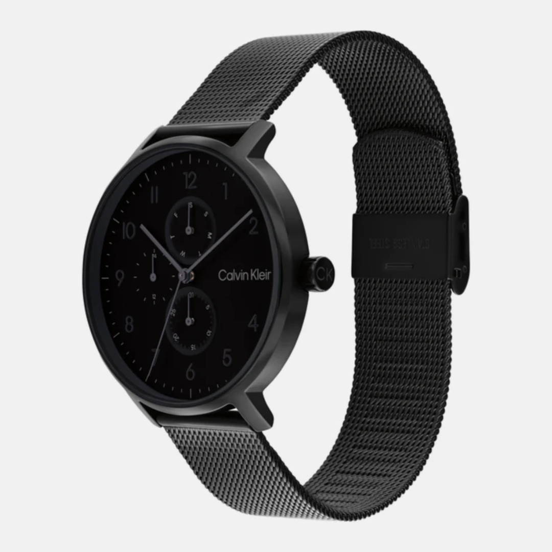 Calvin Klein Stun Unisex Black Analog Mesh Watch 25200401 - KRISHNA WATCH COMPANY